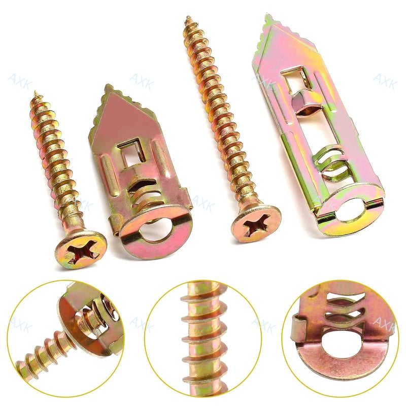AXK Self Drilling Drywall Anchor Kit 160pcs - Carbon Steel Zinc Expansion Anchors with Self Tapping Screws - Image 5